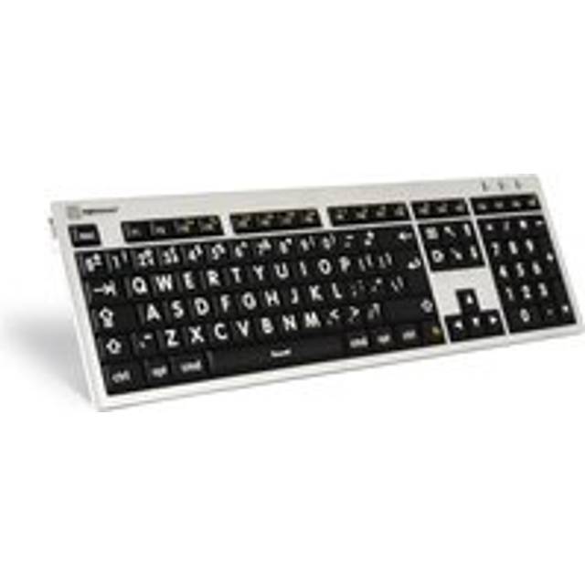 Logickeyboard XLPrint ALBA White on Black Keyboard