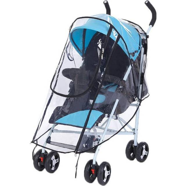 nuosen Universal Baby Stroller Rain Cover, Baby Buggy Rain Cover For Pushchair Pram with Zip Wind Dust Shield