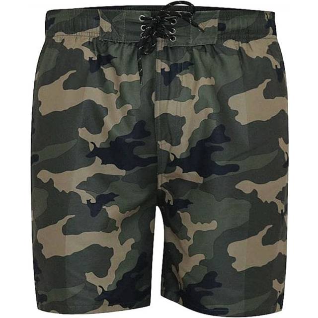 D555 mens kody big tall kingsize all over print swim swimming shorts - camo