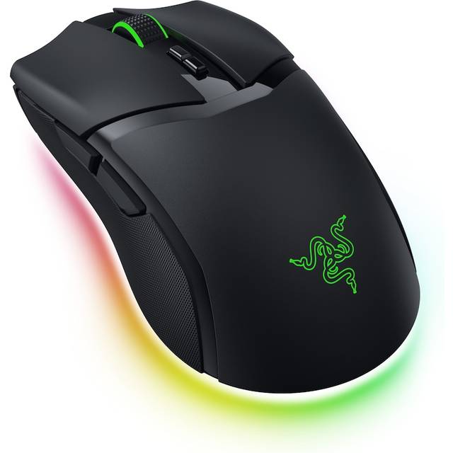 Razer Cobra Pro - anpassningsbar trådlös spelmus Focus Pro 30K DPI (10 anpassningsbara kontroller, 11-zons Chroma-belysning, HyperSpeed Wireless) Svart