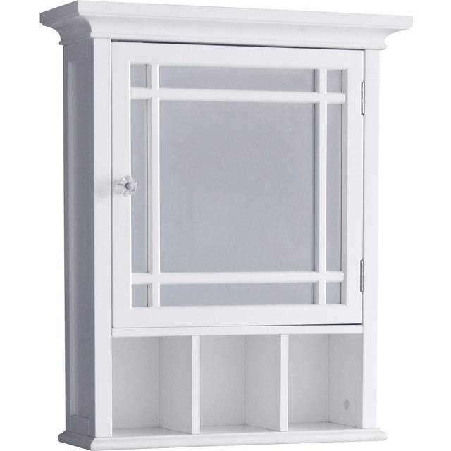 Teamson Home - Bathroom Neal Wooden Medicine Cabinet Mirrored Door White 7442