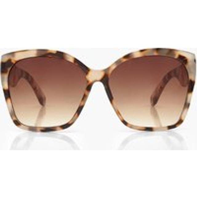 Womens Oversized Tortoise Shell Sunglasses - White - One Size