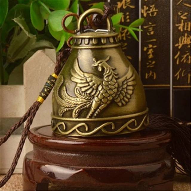 (C) Buddhism Copper Bell Religious Buddha Hanging Luck Wind Chime Garden