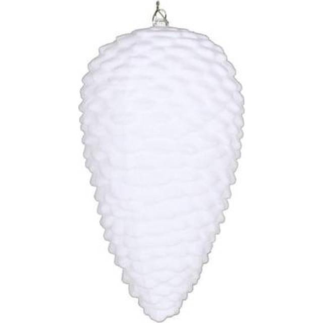 Vickerman 10 White Flocked Pinecone Ornament  MT195811D
