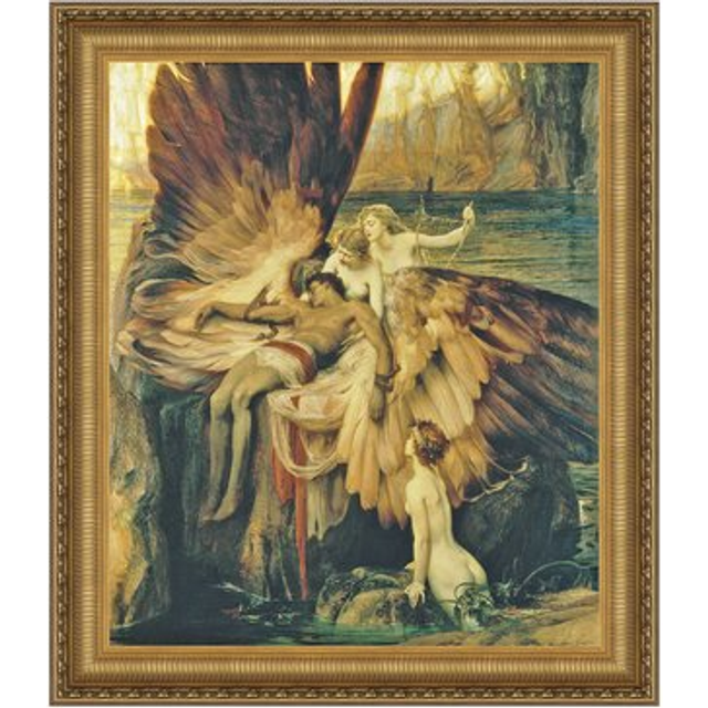 The Lament For Icarus Framed Canvas Replica Painting: Small
