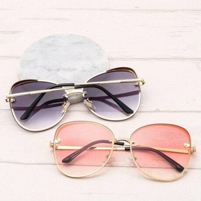 (C1) Vintage Round Oversize Lenses Mirror Brand Designer Sunglasses Lady Cool Retro Uv400 Women Sunglasses Female