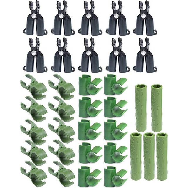 30/35pcs Garden Plastic Clips Plant Support Fixed Connector A-Type Bracket Climbing Frame Set Cross-buckle Fixing Joints