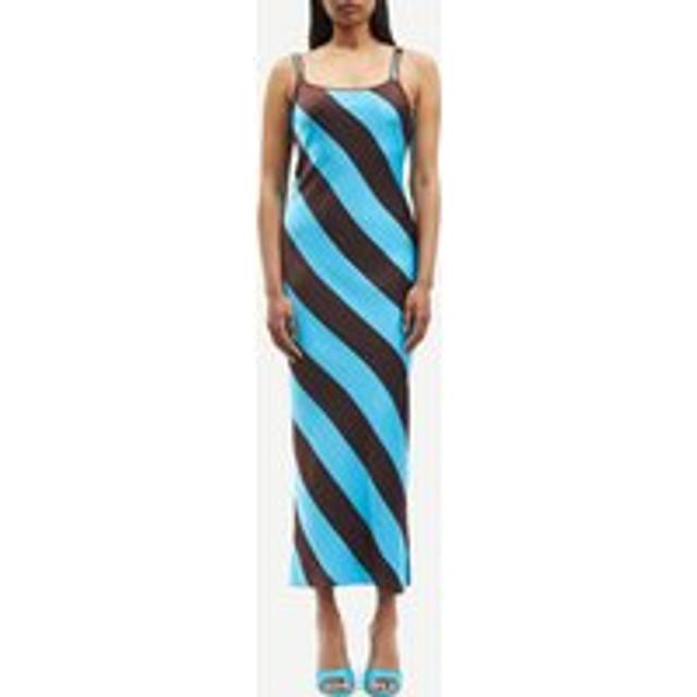 Samsøe Samsøe Sunna Striped Satin Midi Dress - XL - Multi