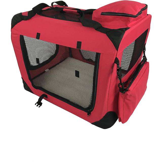 (XL) Pet Soft Carrier Crate Portable Foldable Red