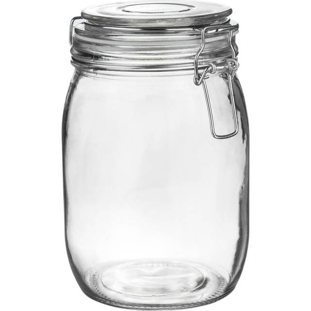 Argon Tableware - Glass Storage Jars - 1 Litre - Clear (1,000ml)