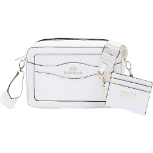 River Island Womens White Quilted Panel Cross Body Bag - One Size