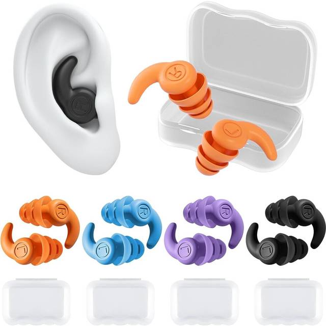 Pack Swimming Earplugs, Reusable Waterproof Silicone Plugs, Noise Canceling Earplug for Swimming, Surfing, Showering, Diving