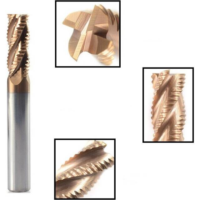(12x30x75mm) 1pc 4-Blade Cemented Carbide Coarse Leather Milling Cutter With Bronze Coating