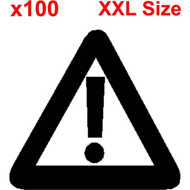 (100) XXL WARNING DANGER CAUTION shipping label adhesive warning sticky sticker 100x150mm