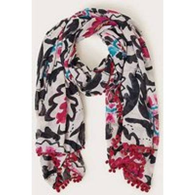Monsoon Monochrome Tassel Scarf - Teal