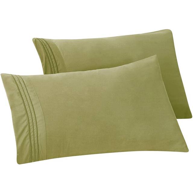 Elegant Comfort Solid Pillowcases 1500 Thread Count Egyptian Quality - Easy Care  Smooth Weave  Wrinkle and Stain Resistant  Easy Slip-On  2-Piece Set