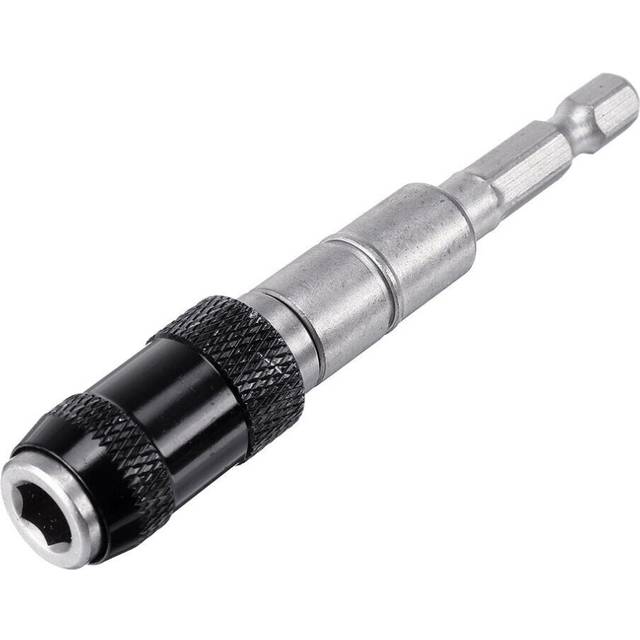 (Silver) Black/Silver Magnetic Screw Holder Angle Magnetic Pivoting Bit Tip Holder Magnetic Screwdriver Drill Bit Drive Guide Extensions Adapter