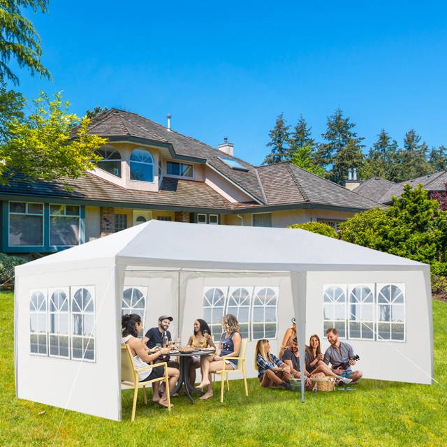(3X6M-4 Sides) 3x3M 3x6M 3x9M Garden Gazebo Marquee Party Tent Canopy Waterproof