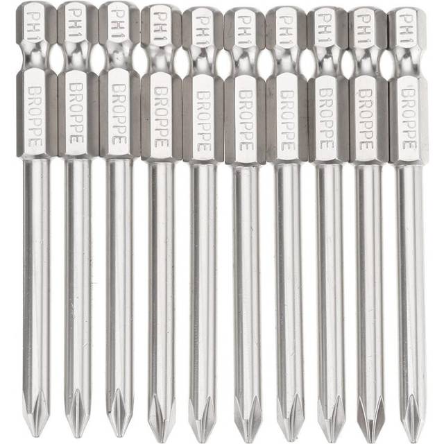 "(5mm) 10pcs 75mm PH1 Screwdriver Bit 1/4"" Hex Shank Magnetic Phillip Screwdriver Bits Set"