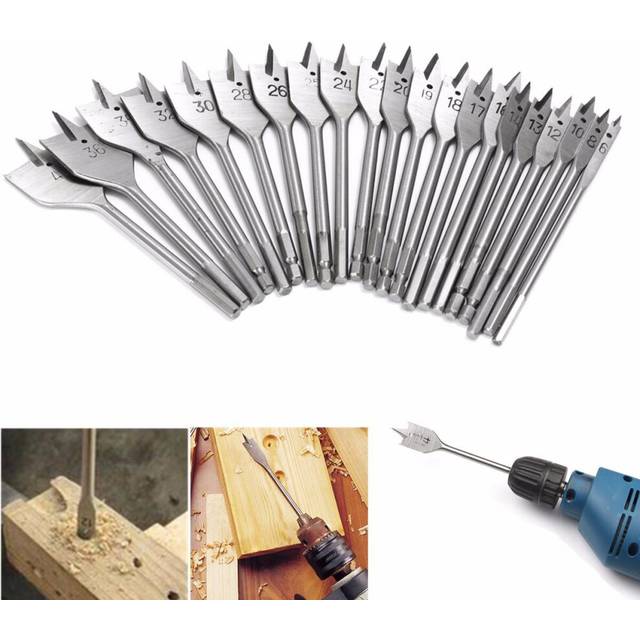 (34mm) 6-40mm Flat Spade Wood Drill Bit Hex Shank Working Hole Cutter