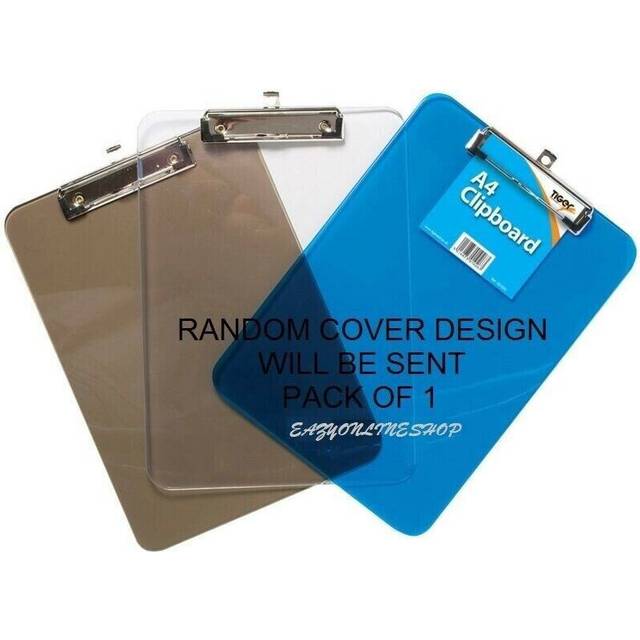 A4 Clipboard Translucent Plastic Paper Holder Plastic Clip Board Pad School Home