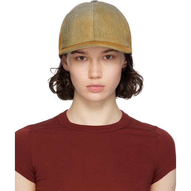 Rick Owens DRKSHDW Yellow Degrade Denim Baseball Cap - 4653D Sky/Orange Deg - S
