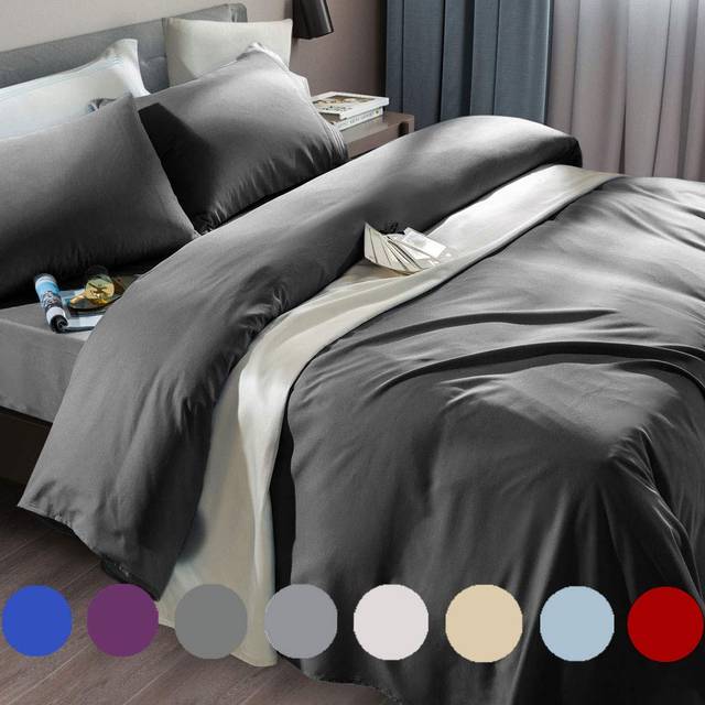 SONORO KATE Bed Sheet Set Super Soft Microfiber 1800 Thread Count Luxury Egyptian Sheets Fit 18-24 Inch Deep Pocket Mattress Wrinkle-6 Piece Dark Grey