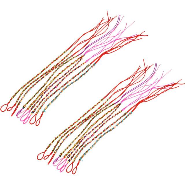 18Pcs Bracelets Brazilian Wire Braid Handmade Ethnic Multicolored 4 - Specified