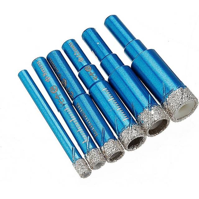 (16mm) 6-16mm Vaccum Brazed Diamond Dry Drill Bits Hole Saw Cutter Round Shank for Granite Marble Ceramic Tile Glass