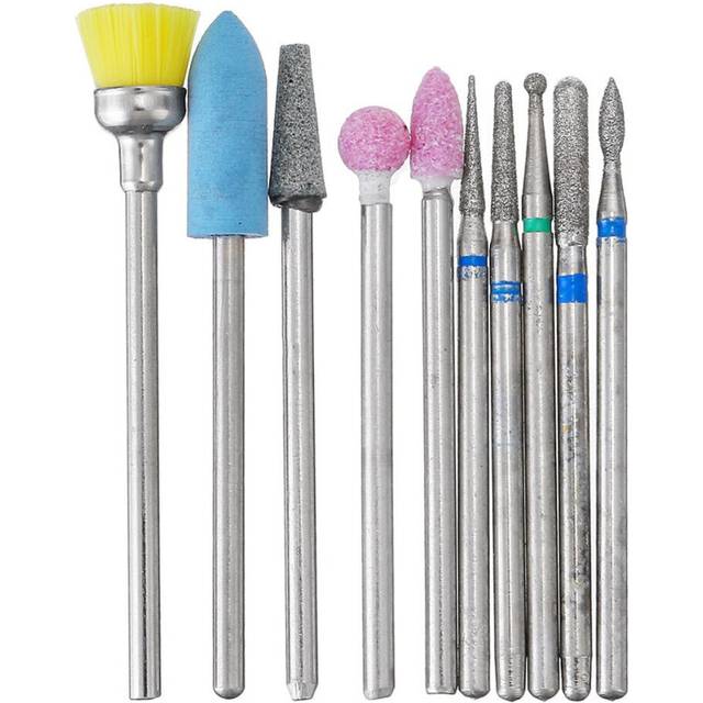 (2) 10pcs Grinding Head Polishing Drill Bits Diamond Bit for Electric Machine
