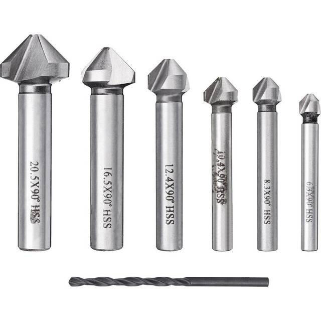 7pcs 5-10mm Countersunk Drill Bit Countersink Metal Tool