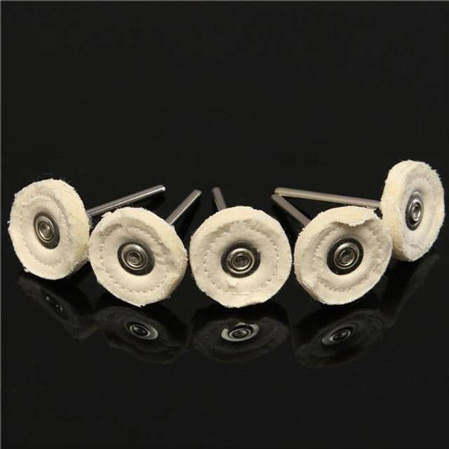 5pcs 25mm Felt Cloth Polishing Buffing Wheel for Rotary Grinder Tool