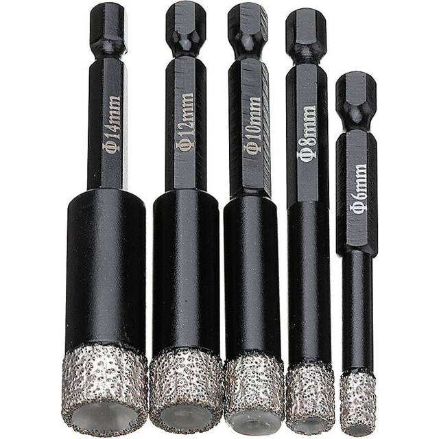(10.0mm) 6-14mm Vaccum Brazed Diamond Dry Drill Bits Hole Saw Cutter for Granite Marble Ceramic Tile Glass