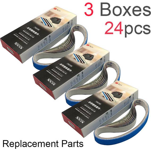 (a-3 Boxes 24pcs As shown) TAIDEA TG2109 4Color Knife Sharpener Sanding Belt Electric Grit 120/320/600/1000# TG2002 Accessories Exclusive Replacement