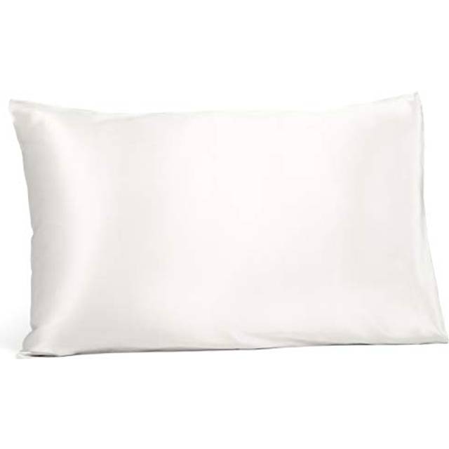 Fishers Finery 19mm 100% Pure Mulberry Silk Pillowcase  Good Housekeeping Quality Tested (White  K)