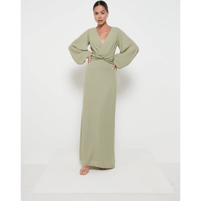 Nellie Knot Maxi Bridesmaid Dress - Olive, 10