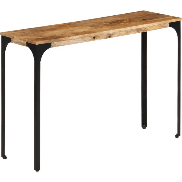 Konsolbord brun 110x35x76 cm massivt mangoträ och järn