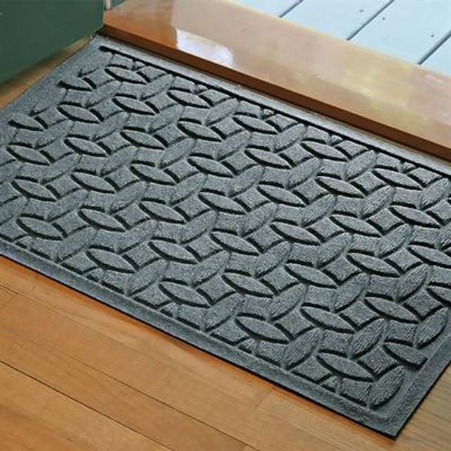 Bungalow Flooring Waterhog Door Mat  2' x 3' Made in USA  Durable and Decorative Floor Covering  Skid Resistant  Indoor/Outdoor  Water-Trapping  Ellip