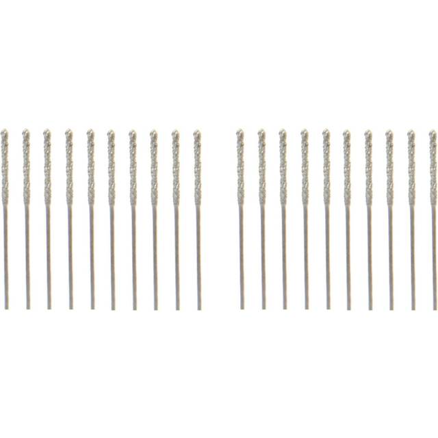 40Pcs 0.8mm Diamond Coated Tipped Tip Twist Drill Bit for Glass Jewelry Stone Tile