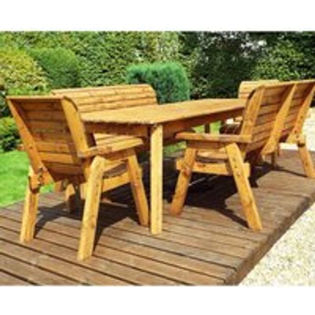 Charles Taylor 8 Seat Rectangular Table Combi Scandinavian Redwood Garden Furniture