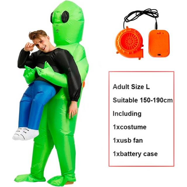 (ET Alien) Cute Hello Cat Halloween Costumes for Women Adult Children Birthday Party Full Body Cosplay Inflatable Costume