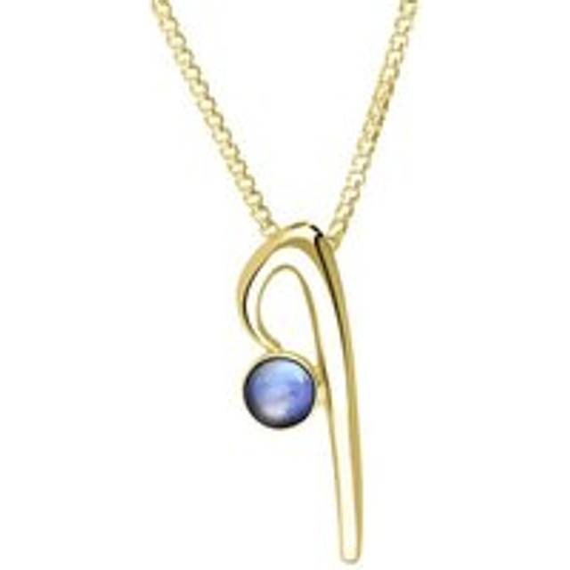 9ct Yellow Gold Moonstone Love Letters Initial I Necklace - Yellow Gold