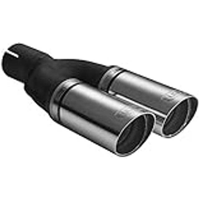 Ulter Sport Exhaust Tip - Dual Round 60mm Race - Length 220mm - Assembly ->50mm - Stainless Steel US N205
