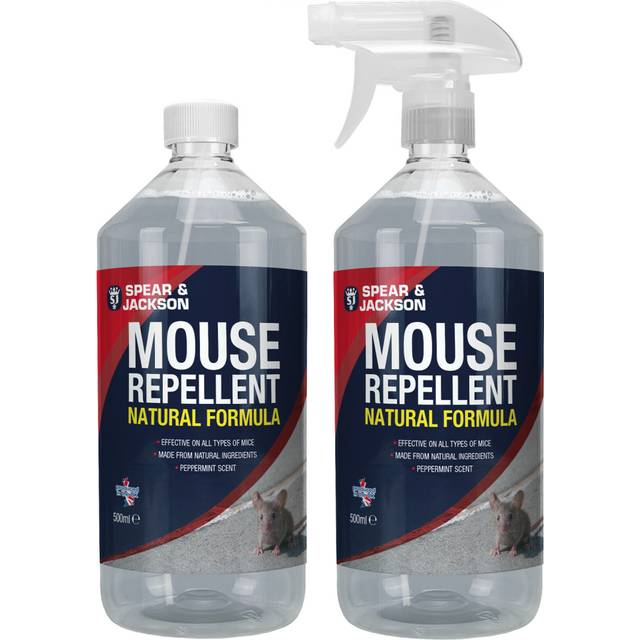 Spear & Jackson Mouse Repellent 2x500ml, Trigger Spray