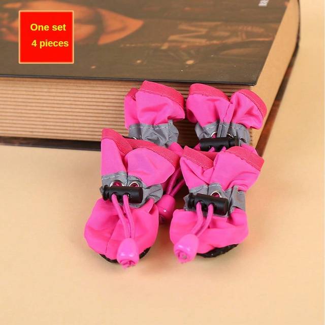 SHEIN 4-Piece Set Of Pet Dog Shoes Summer Rain Shoes Small Dog Teddy Anti Dirt Medium-Sized Dog Foot Cover