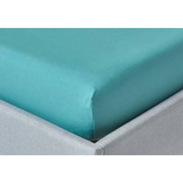 Homescapes 100% Egyptian Cotton 200 TC Super King Fitted Sheet, 46 cm Deep, Teal Blue, Elasticated, Machine Washable, Hypoallergenic