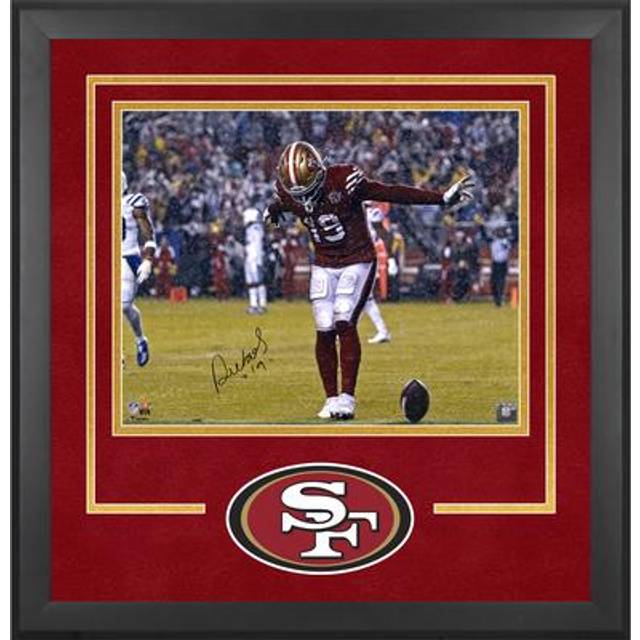 Deebo Samuel San Francisco 49ers Autographed Framed 16" x 20" Touchdown Celebration in Rain Photograph