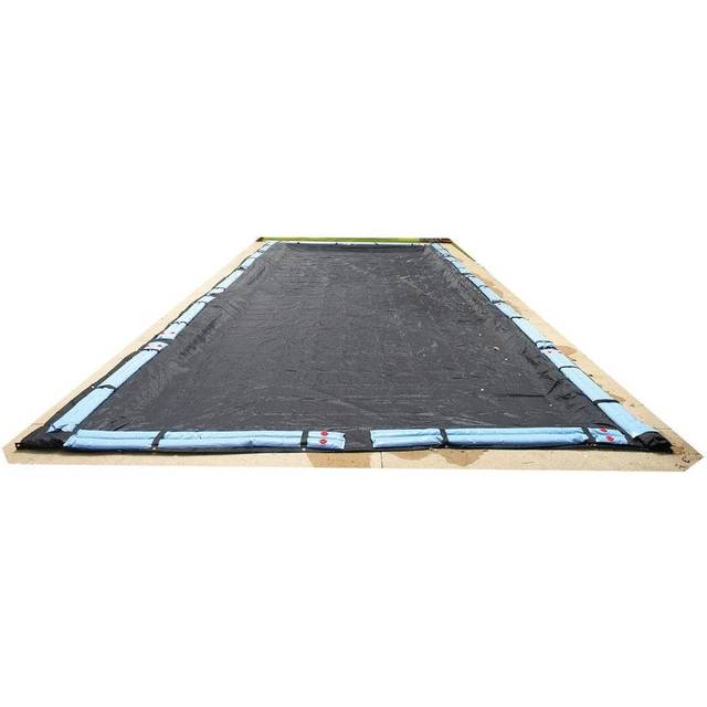 Blue Wave BWC652 12ft x 24ft Rectangular Rugged Mesh In Ground Pool Winter Cover Black
