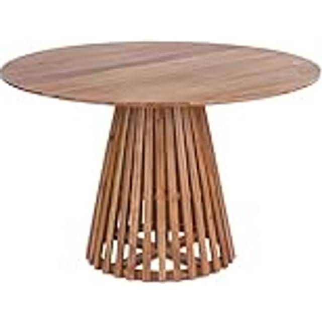 Modern Round Dining Table 4 People ⌀ 120 cm Acacia Wood Dark Wood Mesilla