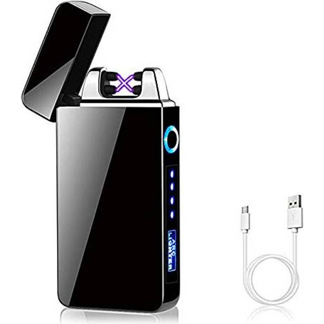 KIPIDA USB Electronic Lighter, Arc Lighter,Touch Screen Electric Lighter LED Dual Arc ARC Lighter with Battery Indicator Windproof Lighter for Me
